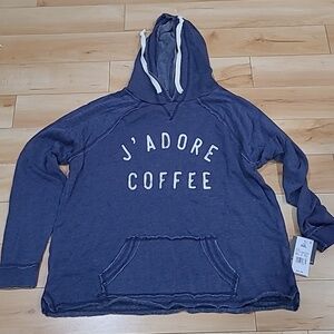 Grayson Threads J'Adore Coffee women's XXL shirt with frayed edges